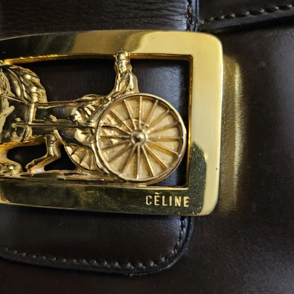 Authentic vintage Celine brown box  shoulder bag - Picture 9 of 16